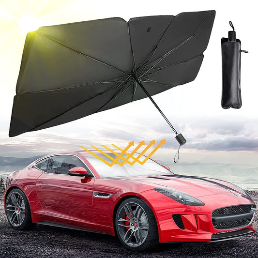 Foldable Reflective car Umbrella For Sun Heat Protection