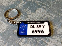 CUSTOMIZED 4D NUMBER PLATE KEYCHAIN