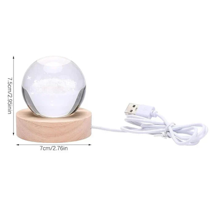 3D Galaxy crystal globe