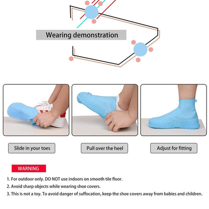 Anti-Slip Waterproof Shoe Covers (BLACK)