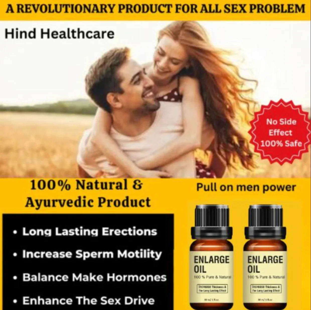 HERBAL ENLARGE OIL PURE AND NATURAL - BUY 1 GET 1 FREE